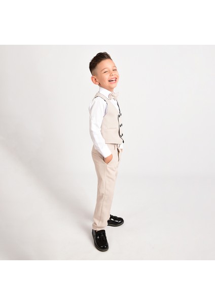 Erkek Çocuk Smokin Takım Elbise Yelekli Papyonlu fırsatları