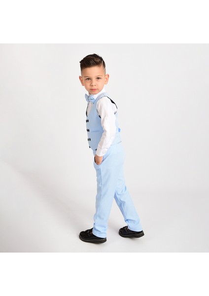Erkek Çocuk Smokin Takım Elbise Yelekli Papyonlu fırsatları