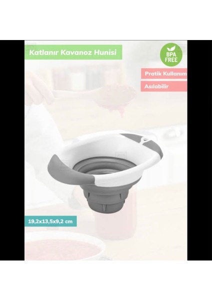 Miray Home Katlanabilir Akordiyon Silikon Kavanoz Hunisi fırsatları