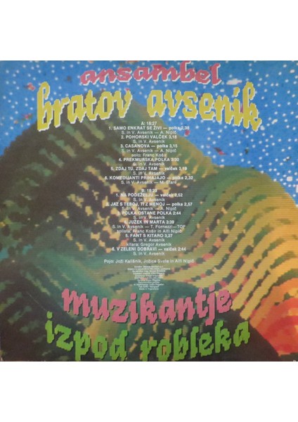 Alithestereo Ansambel Bratov Avsenik – Muzikantje Izpod Robleka Folk World Volkmusic Plak Alithestereo