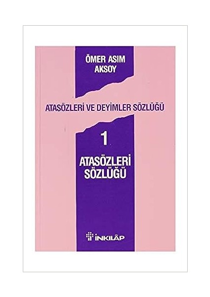 Atasözleri Sözlüğü 1 | Inkılap Kitabevi 9789751001252