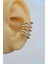 Sacce Scarves&Accessories Zirkon Taşlı Gold Çoklu Earcuff Sıkıştırmalı Kıkırdak Küpesi 1