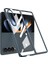 Samsung Galaxy Z Fold 4 Kılıf Kenarları Renkli Darbe Emici Katlanabilir Parlak Sert Şeffaf Kapak 1