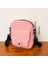 Pembe B Kanvas Kadın Crossbody Çanta Trendi 2022 Küçük Omuz Çantası Kore Düz Renk Öğrenci Telefonu Çantası Basit Alışverişçi Fermuarlı Çanta (Yurt Dışından) 2