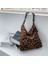 Leopar Baskı 2023 Yeni Sonbahar Kış Kadife Omuz Çantaları Retro Leopar Desen Çanta Kalın Zincir Çanta Kadın Günlük Sıcak Yumuşak Crossbody (Yurt Dışından) 1