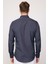 Slim Fit Pamuklu Kolay Ütü Çizgili Lacivert Erkek Gömlek 5