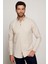 Slim Fit Pamuklu Kolay Ütü Düz Bej Erkek Gömlek 1