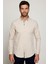 Slim Fit Pamuklu Kolay Ütü Düz Bej Erkek Gömlek 2