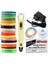 Sarı Renk 3D Pen Kalem Yazıcı ve 30 Metre Pla Filament (10 Renk x 3 Metre) 1
