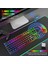 T87 Kablosuz Klavye ve Fare Seti 87 Tuşlu Mekanik Sense Klavye Oyun Faresi Rgb Şarj Edilebilir Multimedya Pc Bilgisayar Klavyesi (Yurt Dışından) 5