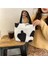 Bej Gül Moda Kadın Inek Baskı Omuz Çantaları Kadın Koltukaltı Çantaları Leopar Zebra Desen Kabarık Bez Çantalar Küçük Çantalar ve El Çantaları (Yurt Dışından) 4