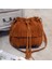 Kahverengi Moda Retro Sahte Süet Saçak Kadın Postacı Çantası Tote Yeni Çanta Püskül Omuz Çantaları Crossbody Çanta Püskül Kova (Yurt Dışından) 1