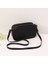 Siyah Pu Deri Bağbozumu Kadın Crossbody Çanta Yüksek Kaliteli Omuz Çantaları Küçük Kare Düz Renk Çanta Kadın Muti-Maç Kız Çantası (Yurt Dışından) 1
