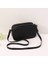 Siyah Pu Deri Bağbozumu Kadın Crossbody Çanta Yüksek Kaliteli Omuz Çantaları Küçük Kare Düz Renk Çanta Kadın Muti-Maç Kız Çantası (Yurt Dışından) 4