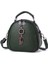 Black Splicing Leather Round Handbag Shoulder Bag Fashion Womens Crossbody Bags Ladies Totes Messenger Bags Purses Handbags Satchels (Yurt Dışından) 3