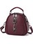 Black Splicing Leather Round Handbag Shoulder Bag Fashion Womens Crossbody Bags Ladies Totes Messenger Bags Purses Handbags Satchels (Yurt Dışından) 4