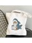 STD249-3 Kedi Köpekbalığı Tasarımcı Alışveriş Çantası Siyah Tote Çanta Shopper Shoper Çanta Çanta Tote Yeniden Kullanılabilir Net Eko Çanta Öğretmen Öğrenciler Hediye (Yurt Dışından) 4