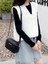 Yay Beyaz Yeni Moda Kadın Omuz Çantası Eşkenar Dörtgen Işlemeli Düz Renk Zinciri Kadın Omuz Crossbody Rahat Trendy Telefon Çantası (Yurt Dışından) 4