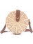 Bej Kadın Hasır Çanta Bohemian Bali Rattan Plaj Çantası Küçük Daire Bayan Vintage Crossbody El Yapımı Örme Omuz Çantaları (Yurt Dışından) 3