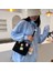 Siyah-Balık Sevimli Küçük Kanvas Çanta Kadın Kızlar Için Crossbody Çanta Kadın Çanta Omuz Çantası Çanta Bayanlar Cep Telefonu Çapraz Çapraz Çanta Çanta (Yurt Dışından) 3