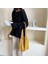 Sarı El Yapımı Bayan Retro Chic Tığ Çanta 2021 Kore Moda Örme Örgü Hollow Siyah Sarı Üstten Saplı Tote Çanta Alışveriş Çantası (Yurt Dışından) 3