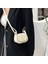 Beyaz Kadın Tasarımcı Omuz Crossbody Çanta Küçük Pu Deri Düz Renk En Saplı Çanta Alışveriş Mini Ruj Messenger Tote (Yurt Dışından) 2