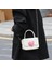 Beyaz Pembe Kalp Girly Küçük Kare Omuz Çantası Moda Aşk Kadın Tote Çanta Çanta Kadın Zincir Üst Kolu Messenger Çanta Hediye (Yurt Dışından) 5