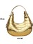 Gold-B Pu Leather Women Luxury Designer Handbag Purses 2023 Fashion Vintage Double Zipper Half Moon Crescent Hobos Shoulder Bags (Yurt Dışından) 5