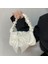 Siyah Tatlı Yay Kadın Koltukaltı Çanta Pileli Kolu Kadın Küçük Omuz Çantaları Çanta Yumuşak Pu Deri Bayanlar Boncuk Zincir Crossbody Çanta (Yurt Dışından) 2