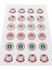 Yılbaşı Temalı Hediye Paketi Etiketi 4 cm Merry Christmas Karışık Baskılı Etiket 24 Adet 2