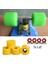 4x Pu Tekerlekler Rulmanları Longboard Kruvazörı Paten Ekipmanı Sarı (Yurt Dışından) 5