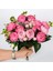 4 Rayon Şakayık Buketi, 5 Çatal, 9 Baş Kırmızı Pembe + Pembe (Yurt Dışından) 5