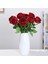 10 Adet Buket Süslemesi Için Yapay Gül Koyu Kırmızı Kabarık Güller (Yurt Dışından) 3
