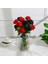 12 Adet Yapay Simülasyon Gül Buketi Siyah, Kırmızı (Yurt Dışından) 5