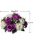6 Adet Yapay Çiçek, 15 Tabanlı Plastik Gül Başlığı Mor&beyaz (Yurt Dışından) 5