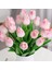 10 Adet Yapay Çiçek Lale Pembe Etli (Yurt Dışından) 5