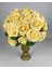25 Adet Yapay Gül Saplı Köpük Gül Kremsi Sarı (Yurt Dışından) 5