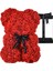 Rose Ayı Hediyesi Şeffaf Bir Hediye Kutusu ile Birlikte Gelir （kırmızı, 25CM） (Yurt Dışından) 1