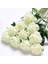 10 Adet Yapay Gül Buketi Beyaz Çiçek Açan Güller (Yurt Dışından) 2