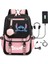 Yeni Lilo Stitch Stitch Stitch USB Şarj Edilebilir Okul Çantası Erkek ve Kadın Öğrenci Sırt Çantası Sırt Çantası (Yurt Dışından) 1