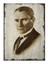 Ahşap Tablo Eski Zeminde Atatürk Portresi 1