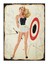 Ok Atan Pin Up Kızı Hediyelik Ahşap Tablo 1