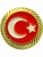 Türkiye Bayrak Kırmızı Beyaz Rozet 2 cm - Gold Görümümlü 1