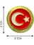 Türkiye Bayrak Kırmızı Beyaz Rozet 2 cm - Gold Görümümlü 2