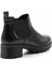 Siyah Hakiki Deri Kadın Bot & Bootie K02351315503 4