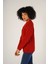 Kadın Kırmızı Saç Yürütme Bisiklet Yaka Yün Kazak TRIST-6145 4