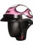 Motosiklet Kaskı Abs Materıal Yarım Chopper Model Kask Retro Model Flema Pink 1