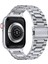 Apple Watch 2/3/4/5/6/7/8/se/ultra 42 44 45 49MM Uyumlu Çelik Baklalı Metal Kordon 3