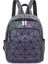 Kadın Işık Sırt Çantası Moda Geometrik Elmas Seyahat Omuz Çantası Katlanır Öğrenci Okul Shine Backpack (Yurt Dışından) 1