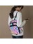 Kadın Işık Sırt Çantası Moda Geometrik Elmas Seyahat Omuz Çantası Katlanır Öğrenci Okul Shine Backpack (Yurt Dışından) 2